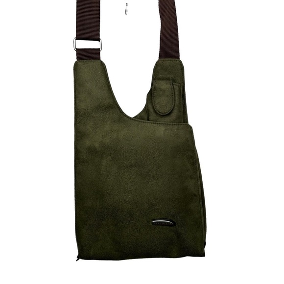 Travelon AntiTheft Shoulder Bag Crossbody Convertible Travel Green MicroSuede - Picture 2 of 11